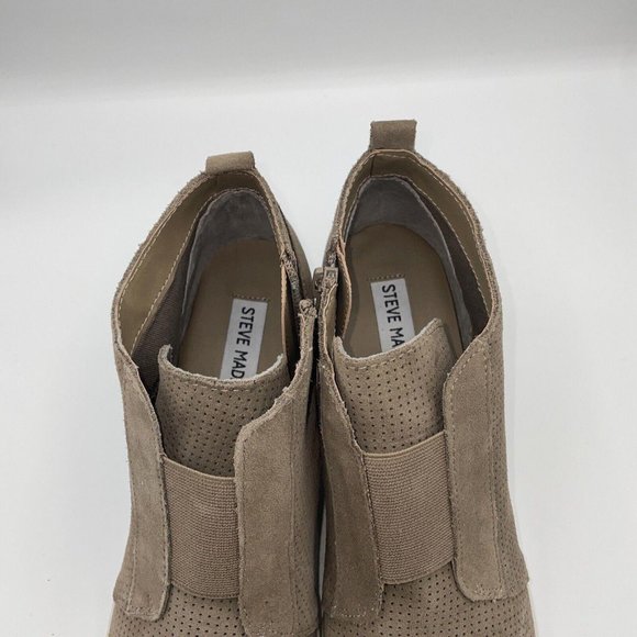 STEVE MADDEN Women's WAVERLY wedge suede sneakers in TAUPE sz 9.5 - EUC - Picture 2 of 10